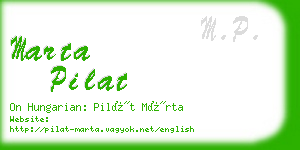 marta pilat business card